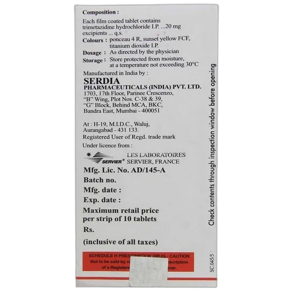 flavedon 20mg tablet 10's